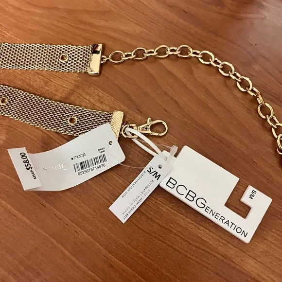 BCBGeneration Gold Chain Belt - Picture 2 of 3